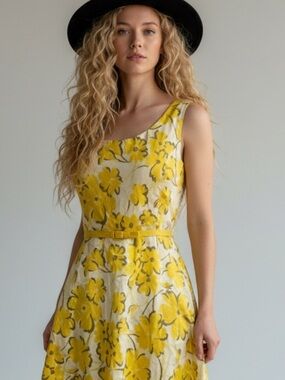 ISADORA COLLECTION- Floral Yellow Dress